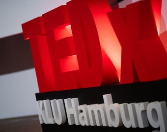 TEDx letters, polystyrene, organization, event, conference, university