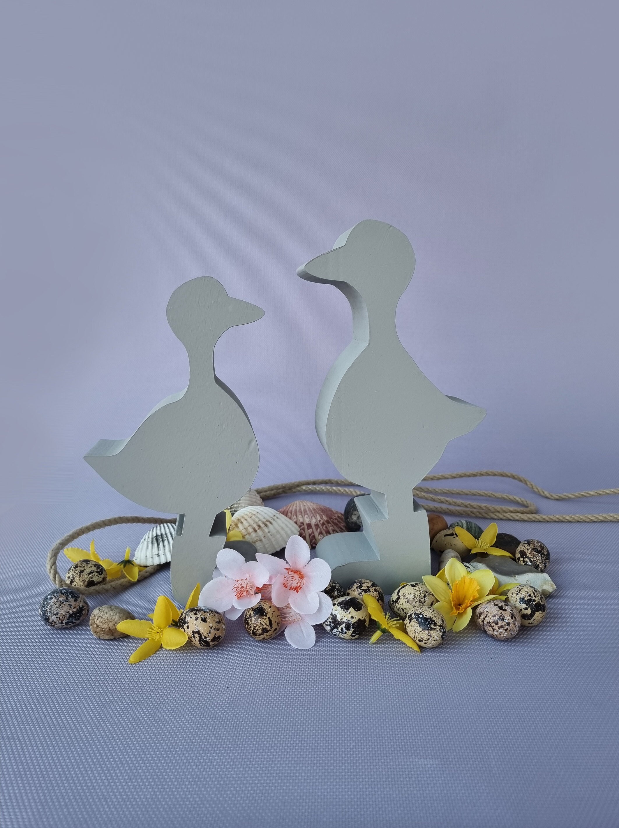 Casting mold goose and duck in cute boots Easter decoration Easter concrete casting mold concrete figures molds