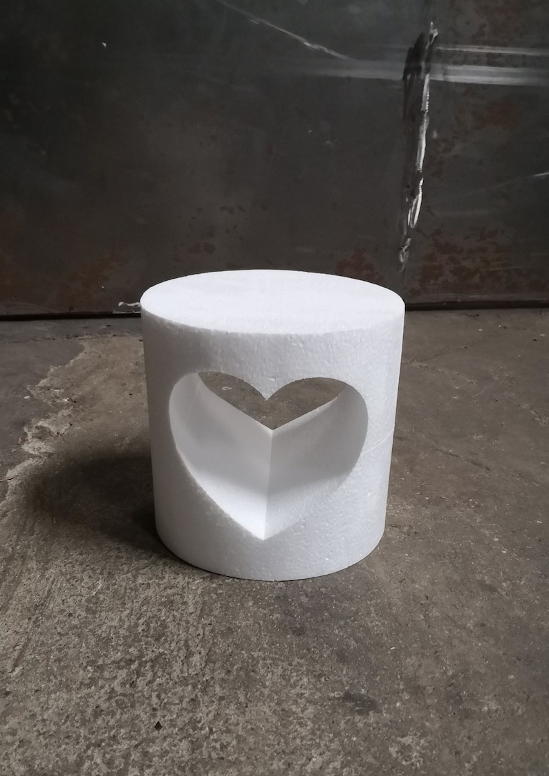 Styrofoam Cake Heart Circle Cylinder Shape Dummy Heart Etsy UK