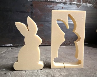 Easter Bunny Casting Mold, Concrete Casting Mold, Easter Figure, Crafting with Concrete and Plaster, Table Decoration