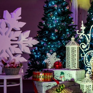 Ice crystal Styrofoam snowflake Ø 50-35 x 5 cm stage Christmas wall decoration Christmas party shop window