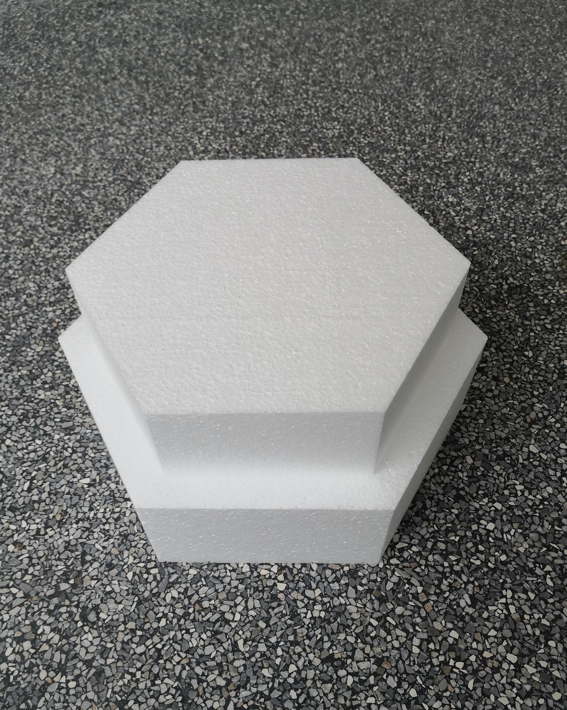 Styrofoam Hexagon from 15x10 cm hexagonal dummy pedestal blank Etsy