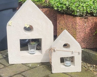 Casting mold HOUSE Concrete casting mold Front garden Garden design Concrete Cement Candle holders Living area Home accessories Home for your own production