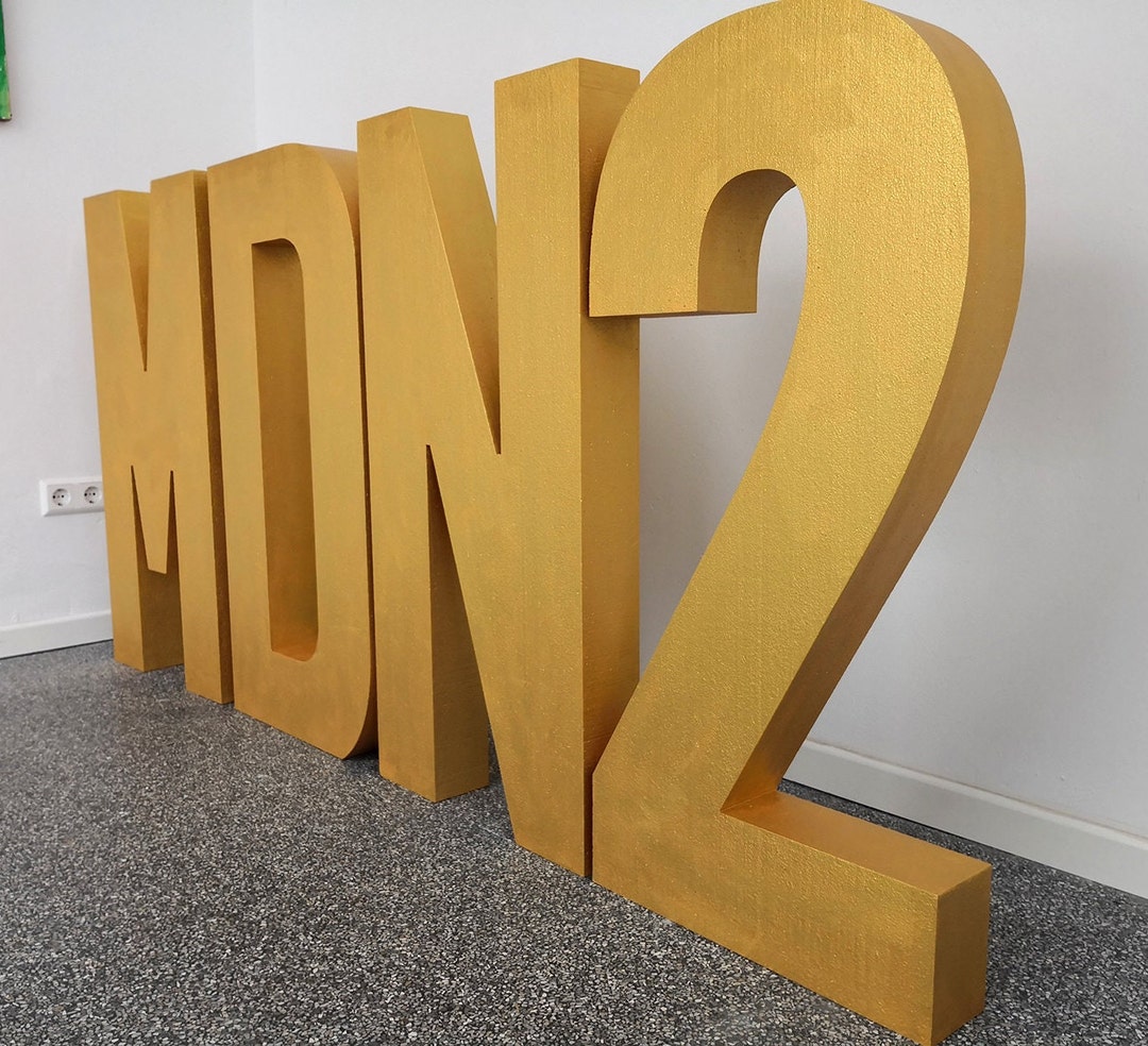 Number Styrofoam Number Golden Number Colored Color Etsy