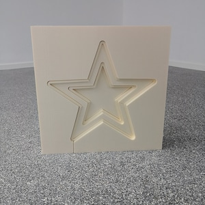 Casting mold hollow star concrete casting mold from 35 cm with double edge Christmas decoration Christmas candlestick made of concrete, pour it yourself