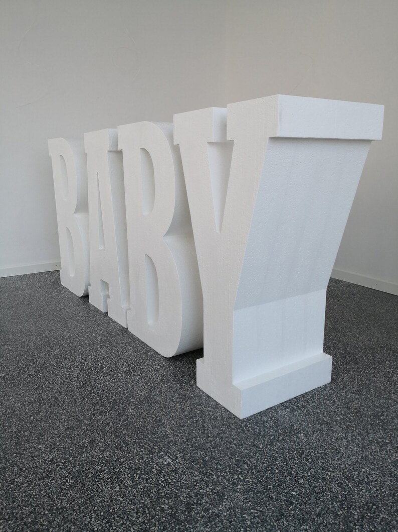 Baby Styro Lettering BABY Lettering Styrofoam Table Birthday Children's Birthday Decoration ...