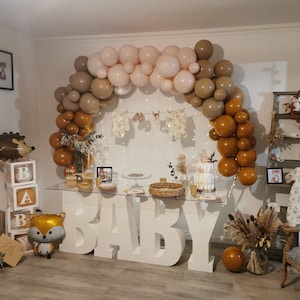 Letras de bebé de poliestireno expandido de 30 pulgadas, 80 x 20 cm, a elegir, para eventos de mesa, primer cumpleaños, regalo de cumpleaños infantil, panel de plexiglás de vidrio