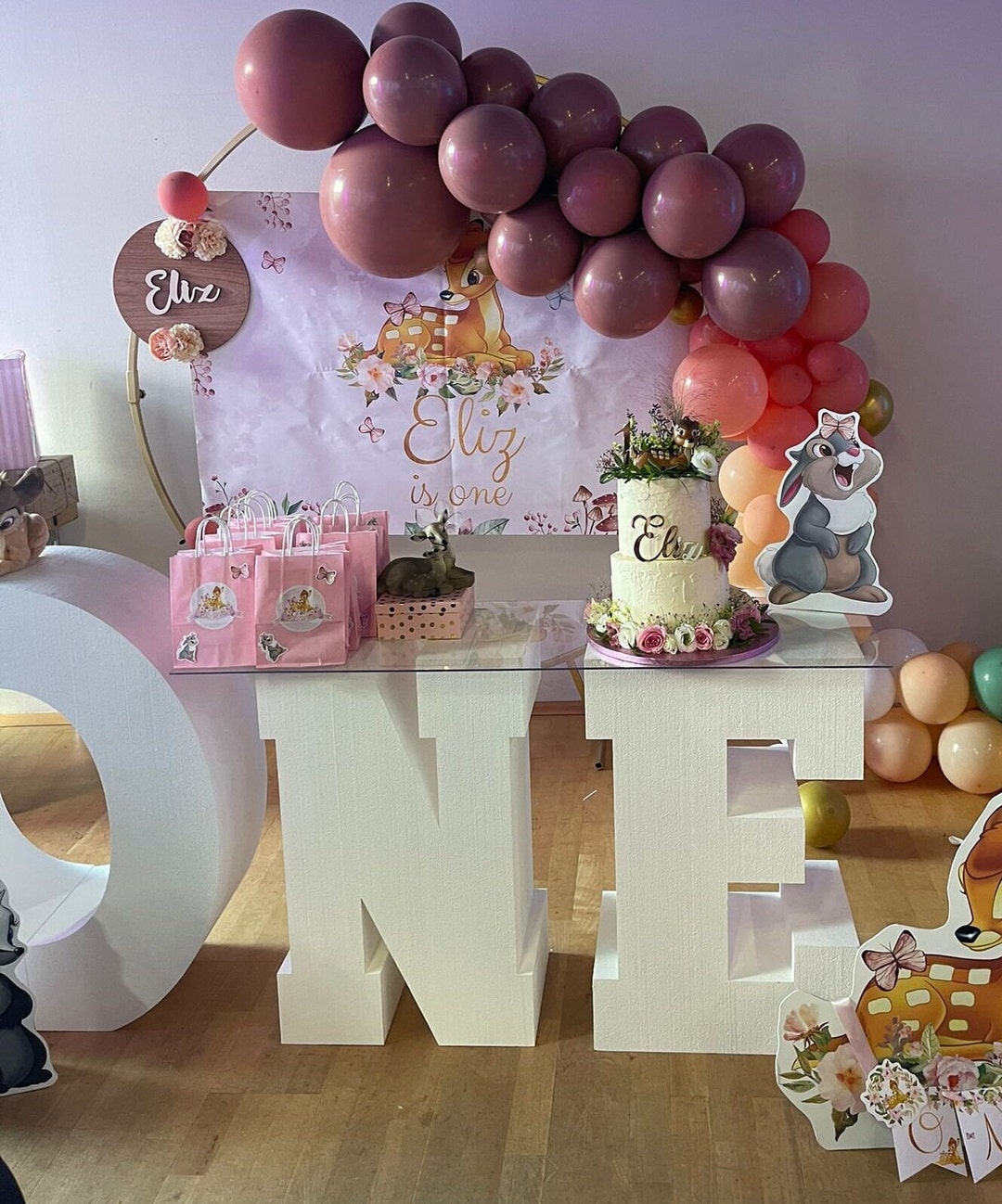 Baby 1st Birthday ONE 80 X 30 Cm Letters Decoration Birthday Party ...