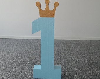 Number Styrofoam Crown 1st Birthday Gold Blue Pink Colored Large Freestanding Baby Shower Boy Girl Event Ideas Backdrop Background Gift