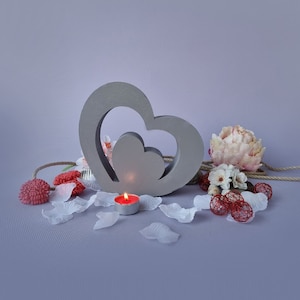 Casting mold double heart concrete concrete casting mold May heart double heart stencil concrete decoration gift Mother&#39;s Day