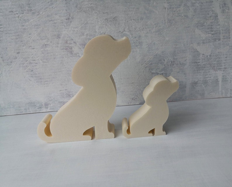 Casting mold puppy kitten concrete casting mold cat 15-30 cm silhouette for casting a cat figure puppy dog dog bone image 6