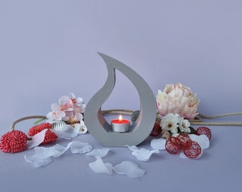Casting mold flame candle holder lantern candle holder tealight lantern tealight holder garden party concrete casting mold minimalist
