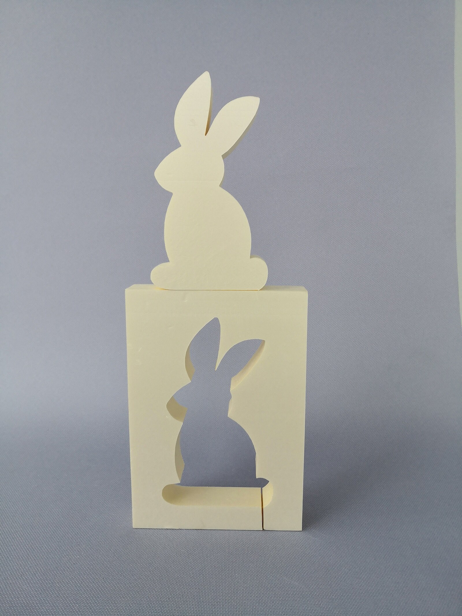 Stampo in silicone per candela con coniglietto pasquale, cuore vuoto