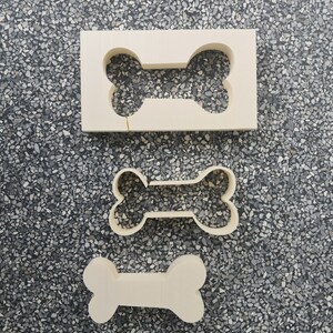 Casting mold puppy kitten concrete casting mold cat 15-30 cm silhouette for casting a cat figure puppy dog dog bone 25x4 cm-X-Fach