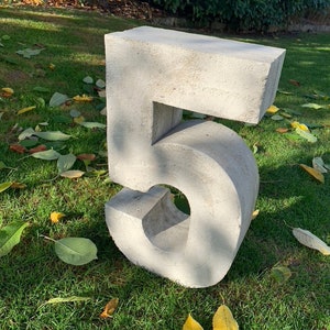 Molde de fundición NÚMERO / LETRA / DÍGITO Molde de fundición de hormigón gigante Hormigón Styrodur Pedido individual Decoración de números Número de casa Jardín delantero Jardín