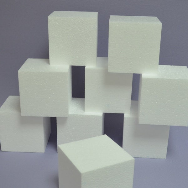 Cubes en polystyrène 10x10x10 cm, mousse EPS découpée, cubes de jeu, figurines cuboïdes pour enfants, matériel artisanal, matériau de remplissage, emballage