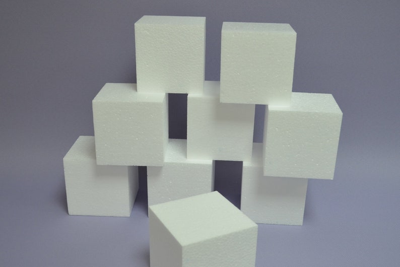 Styrofoam Cube 10x10x10cm Foam Base EPS Cut Game Cube S/ Etsy