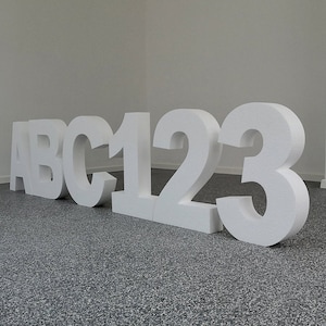 Cualquier letra de poliestireno de 90-70 cm (35-27 pulgadas) para decoración de eventos de cumpleaños, regalo que se puede pedir individualmente