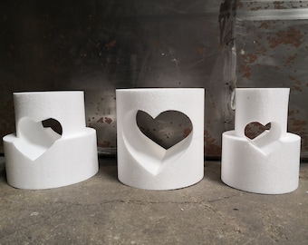 Styrofoam cake heart circle cylinder shape dummy heart cutouts cake topper wedding modeling accessories practice and for shows