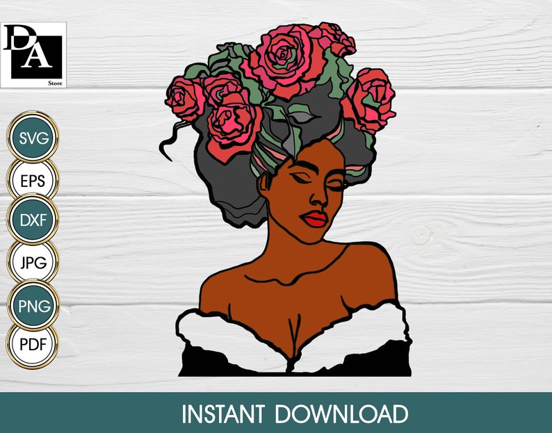 Download Black Woman Face Svg Line Drawing Svg African American Face Portrait Stencil Scrapbooking Papercraft Minyamarket Com