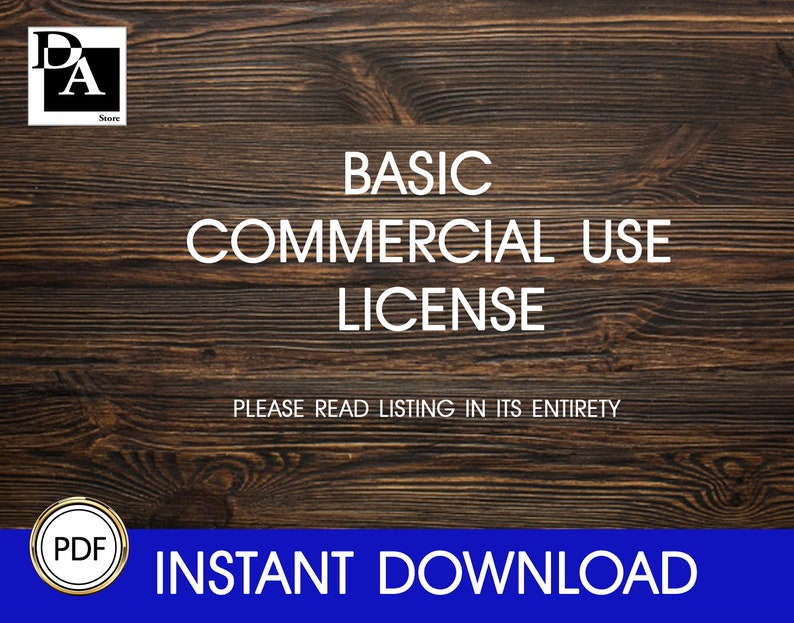 Commercial Use License for SVG PNG pdf eps JPG dxf Etsy
