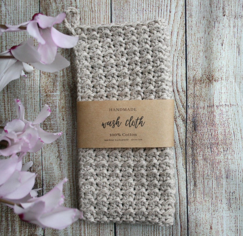 Cotton Washcloth, Reusable Washcloth, Crochet Dishcloth, Handmade Washcloth, Cotton Washcloth, Crochet Washcloth, Eco Washcloth Beige