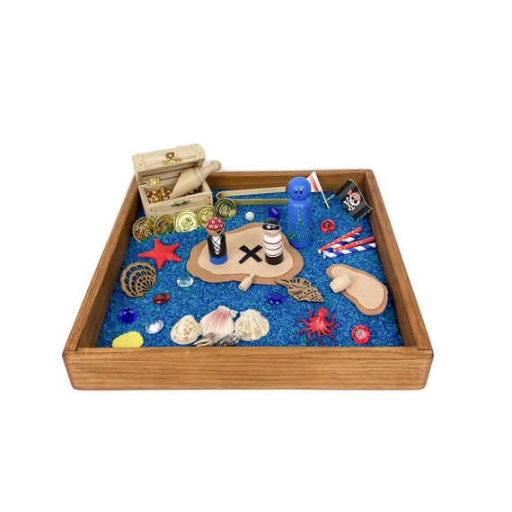 Pirate Sensory Tray Activity Set/ocean/sensory Bin Kit/small World