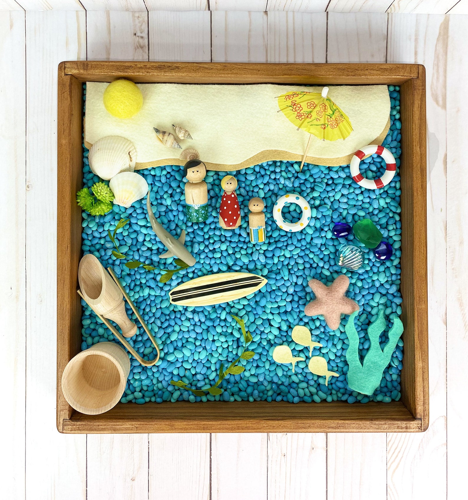 Ocean Sensory Bin Kit/ Beach Small World Play Tray Activity Etsy