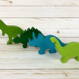 Wood Dinosaur/small world play/felt play mat accessory/playscape/open ended play/loose parts