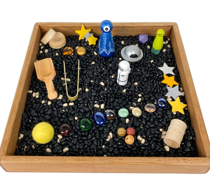  Space  sensory  bin kit small world play sensory  tray  loose 