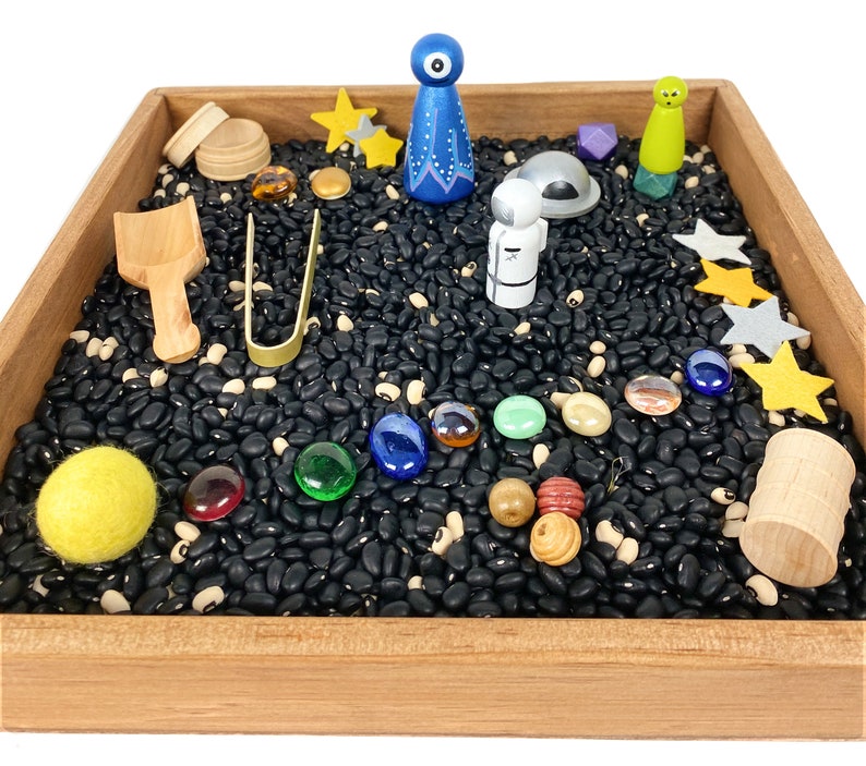  Space  sensory  bin kit small world play sensory  tray  loose 