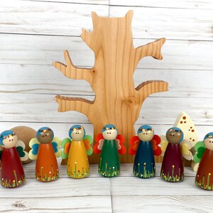 fairy peg doll/forest small world play/dollhouse accessory/open ended play/playscape/imaginative play