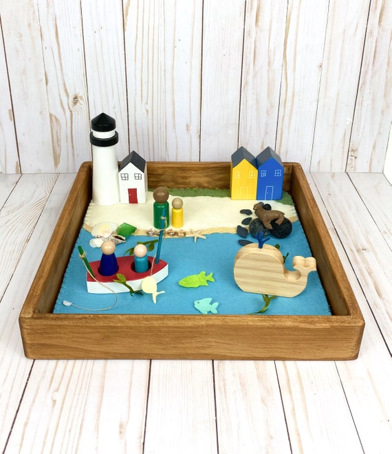Buy Wooden Lighthouse/whale Toy/fishing Boat/ocean Sensory/beach Small  World/sea Play Accessories/dollhouse/open Ended Play/playscape Online in  India 