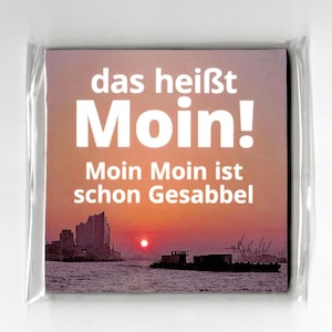 Imán para nevera recuerdo de Hamburgo - 7,5 x 7,5 cm