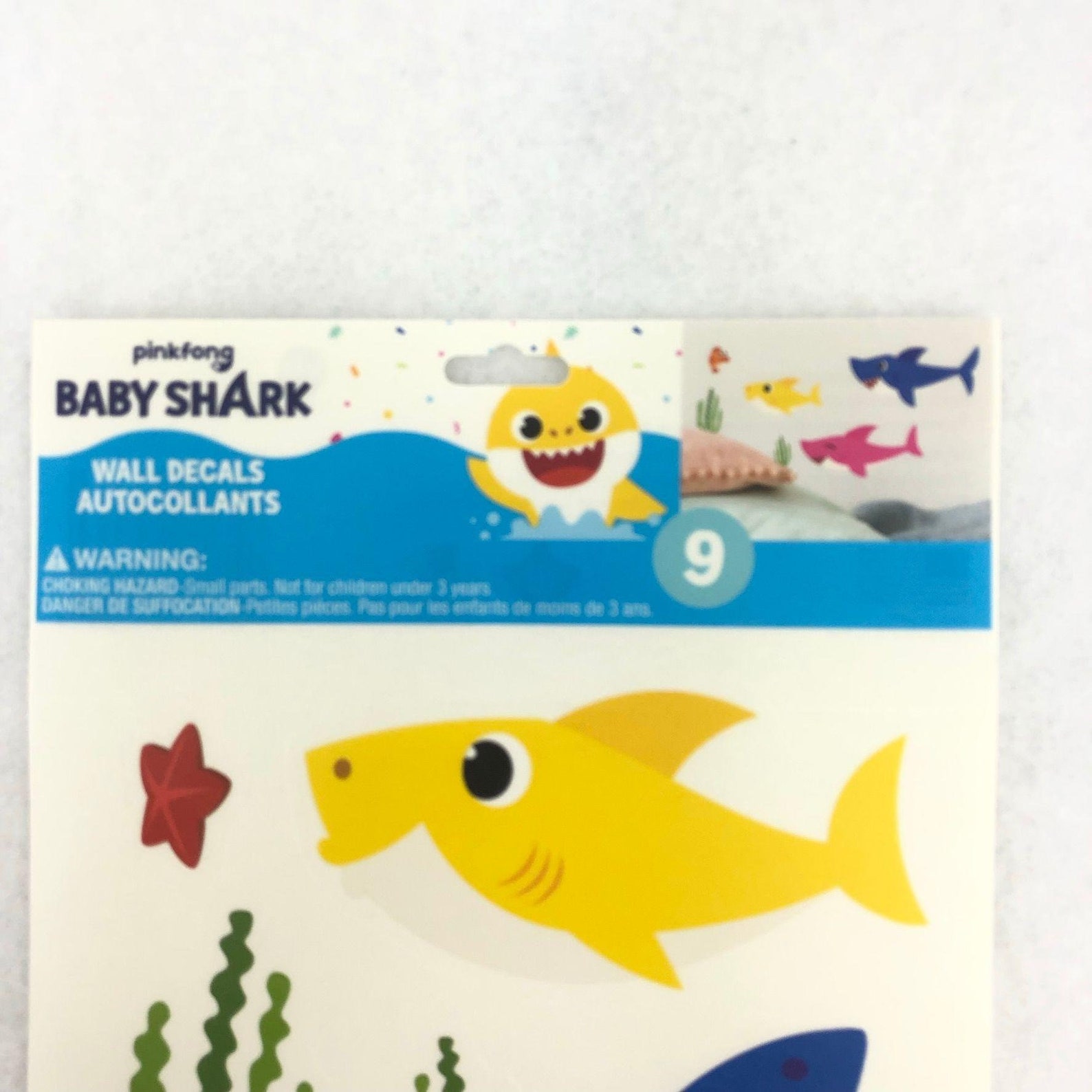Pinkfong Baby Shark 9 Wall Decals Removable Stickers Etsy