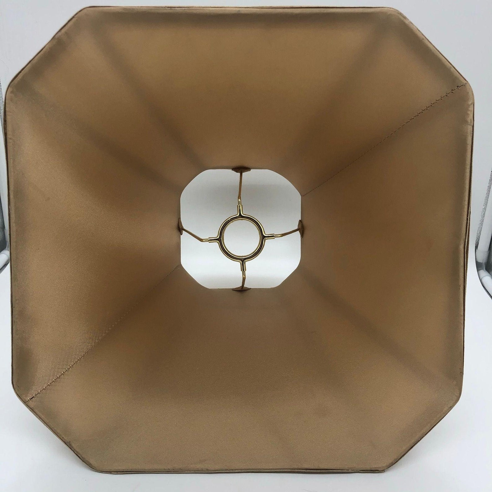 Square Cut Corner Bell Shape Light Brown Lamp Shade 10.5 Etsy