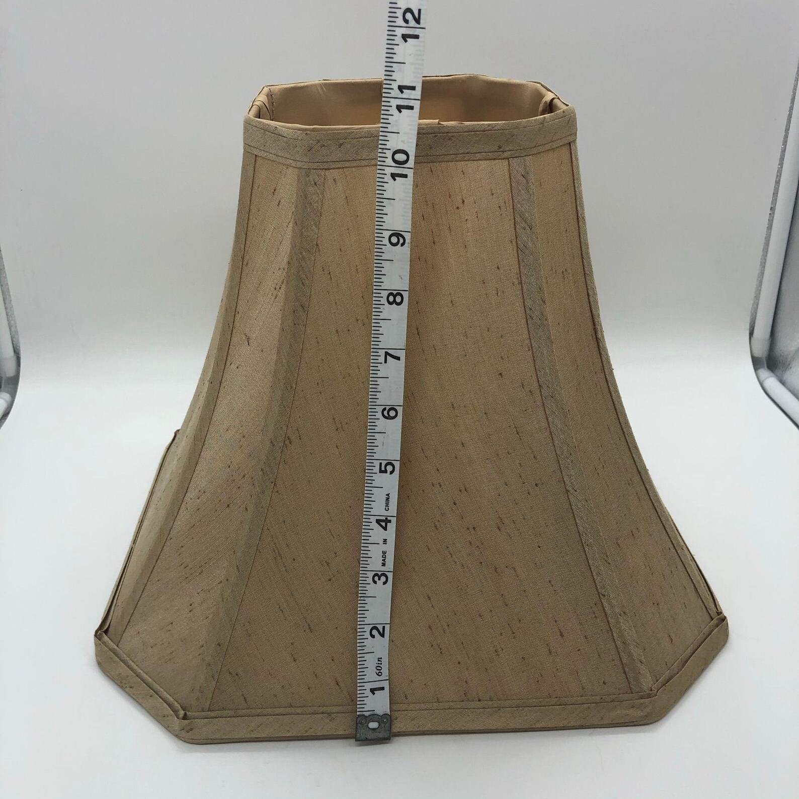 Square Cut Corner Bell Shape Light Brown Lamp Shade 10.5 Etsy