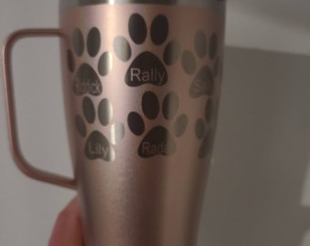 Laser Engraved Brumate Toddy XL with engraved with ???Sprint Cars , puppy paws, names or ???