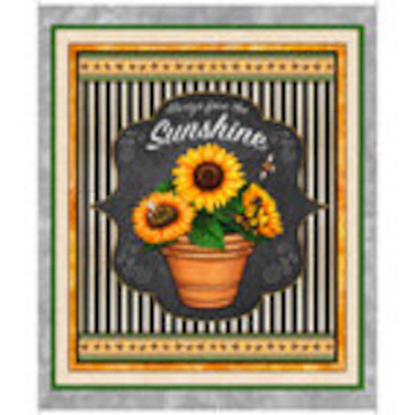 Sunflower Fabric Panel - Etsy
