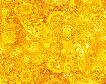 Boho RHAPSODY - Mellow Gelb Ombré Quilt Stoff Von QT Fabrics