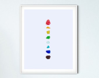 Subtle Pride Wall Art, Rainbow Pride Gifts, Gay Poster, Queer Art Print, LGBTQ Gift, Pride Flag Art LGBTQIA Minimalist Discreet Office Decor