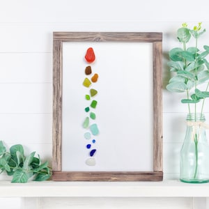Beach Glass Wall Art, Sea Glass Print, Colorful Poster, Beach House Decor, Minimalist Photography, Coastal Photo, Abstract Rainbow Seaglass