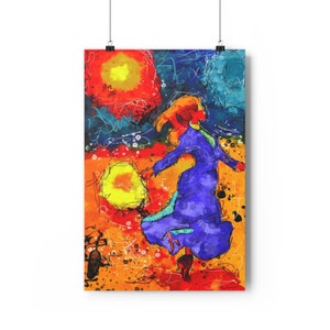 Giclée Art Print - &quot;Flamenco Dancer&quot; 24&quot;x36&quot; print of my Original Graphic Design - Modern Art - Wall Decor - Office Decor