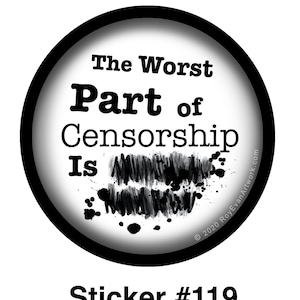 3&quot; Sticker Censorship Circular - matte waterproof Vinyl Paper Stickers - Laptop Sticker - Scrapbooking - Best Seller -Humor