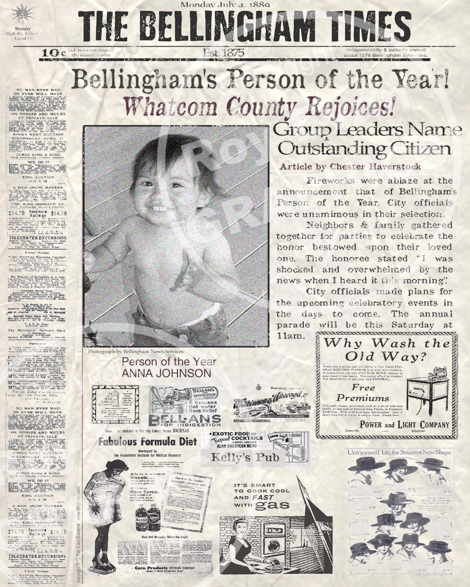 Fake Newspaper Image I Put Your Photos on Frontpage With Etsy UK