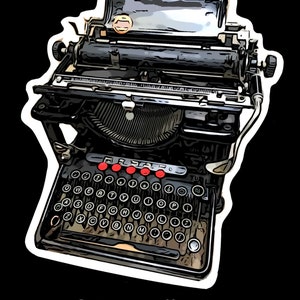 3&quot; Sticker Typewriter Matte vinyl waterproof paper sticker - Best Seller - Remington Typewriter - Writer Inspiration