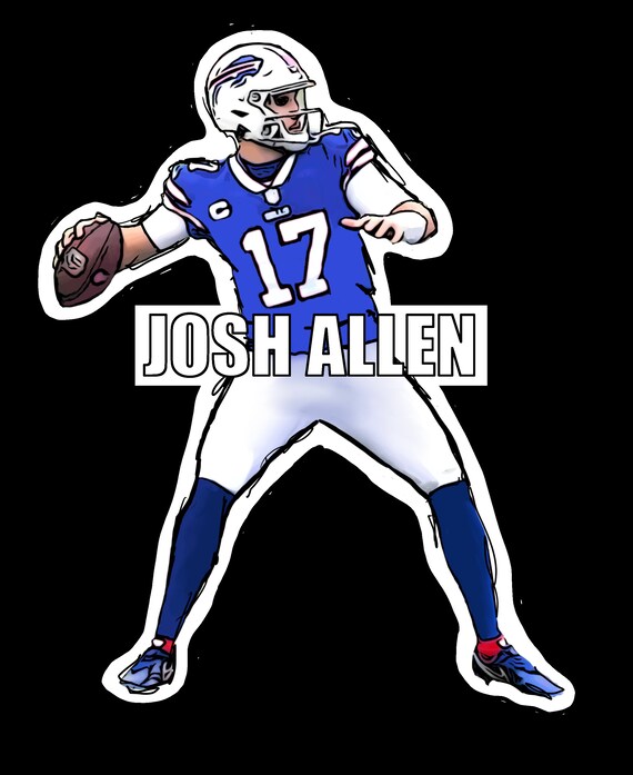 Clearance Set of 10 2 Josh Allen Paper Sticker NFL Etsy