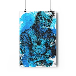 Giclée Art Print - &quot;Writer&#39;s Block&quot; 24&quot;x36&quot; print of my Original Graphic Design - Modern Art - Wall Decor - Office Decor