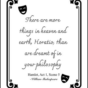 3&quot; Sticker -Shakespeare Quote Waterproof Vinyl Paper Stickers - William Shakespeare - Playwright - Theatre - Quote - Hamlet