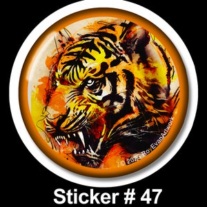 2.5" Sticker - "Raging Tiger" Vinyl waterproof paper Stickers - Jungle - Tiger - Best Seller - Laptop Sticker -Scrapbooking